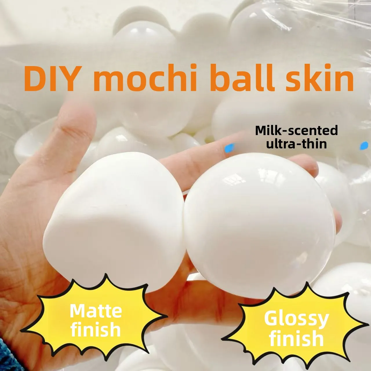 Handmade Ball Skin Hollow Super Thin Soft Milk Flavor Creative Prank Toy DIY Glutinous  Light up Inflatable Toy for Kids