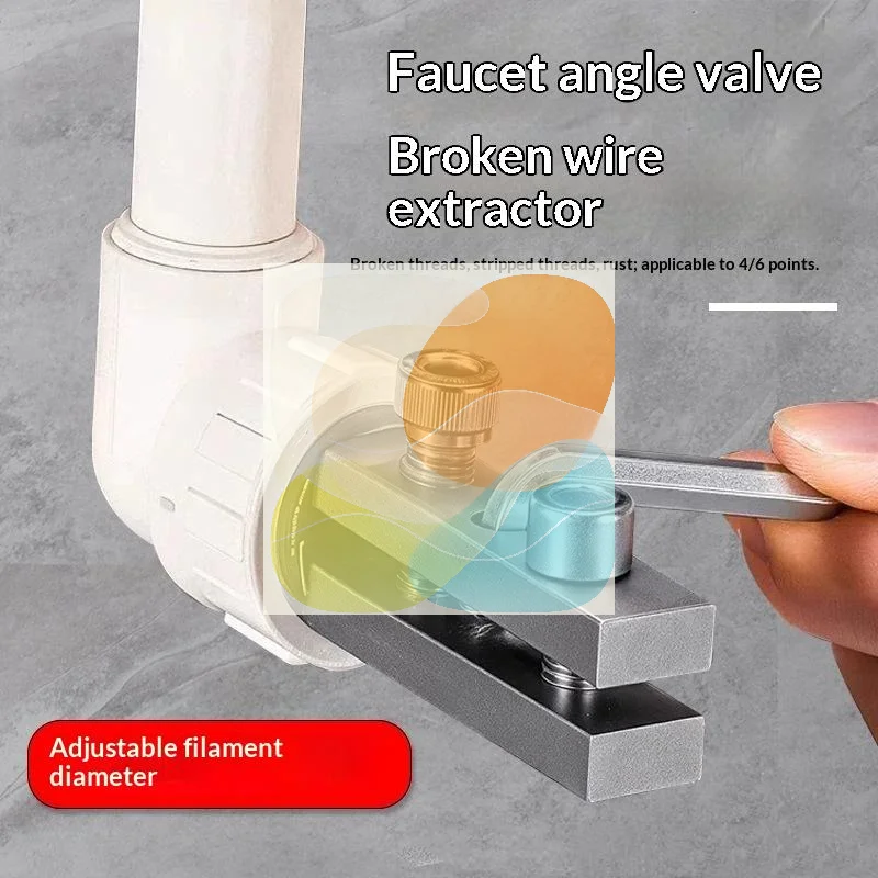 Multi-size Adjustable Broken Screw Extractor for Faucet Angle Valve All Types of Plumbing Repair Applications