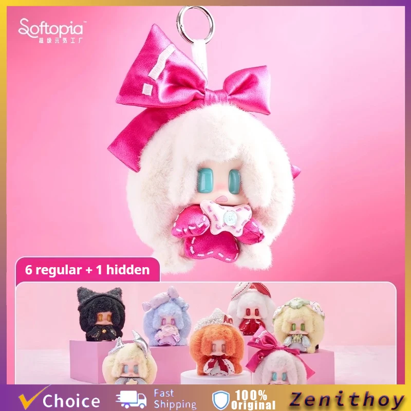Softopia Mooroo Meng Forture يأتي إليك سلسلة الفينيل القطيفة صندوق أعمى Kawaii ظهره قلادة العصرية اللعب دمية لعبة غامضة هدية #1