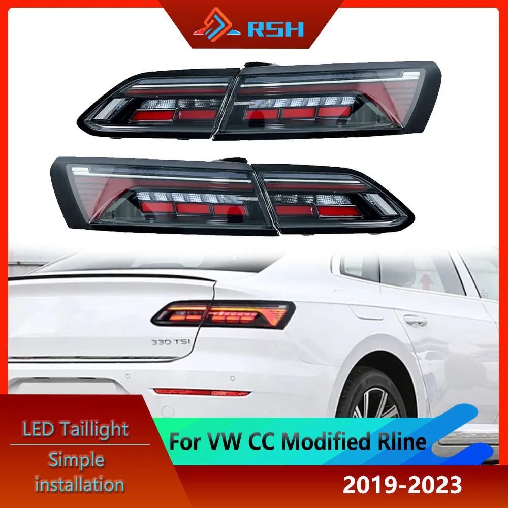 

Автомобильный задний фонарь для VW Volkswagen CC 2019-2023 гг., задний фонарь в сборе, модифицированный светодиодный ходовой фонарь Rline, водный указатель поворота