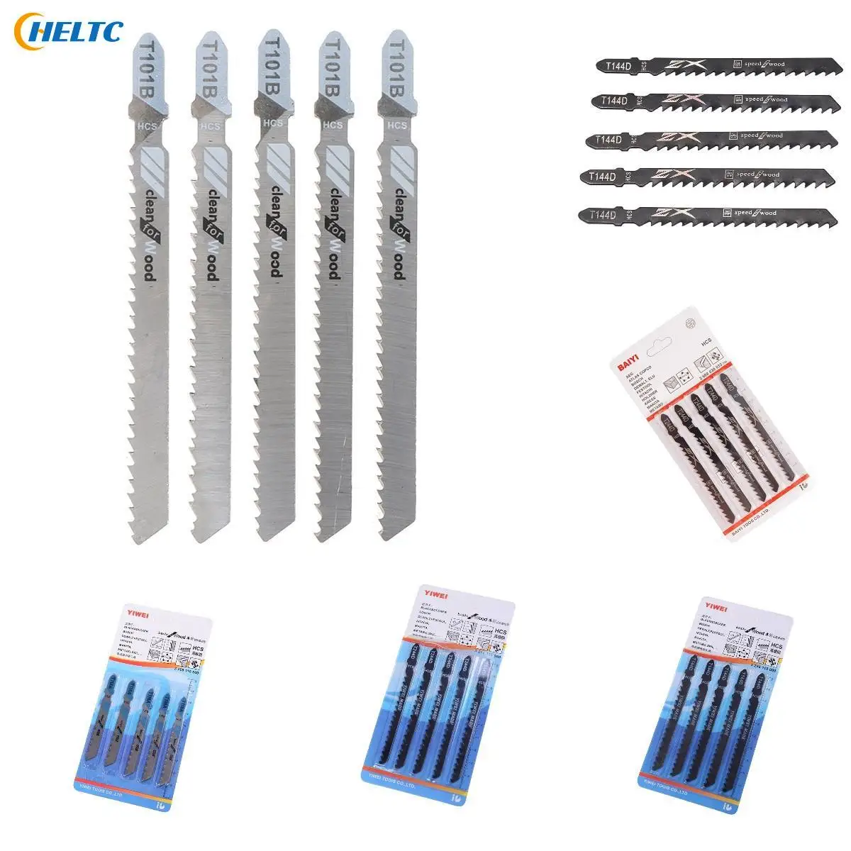 5pcs/set HCS Jig Saw Blades T101B T144D T144D For Fast Cutting Straight Cutting 4 Mm Teeth Length Jigsaw Blades Saw Blade