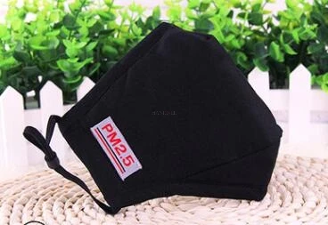 PM2.5 Black mouth Mask anti dust mask Activated carbon filter Windproof Mouth-muffle bacteria proof Flu Face masks Care