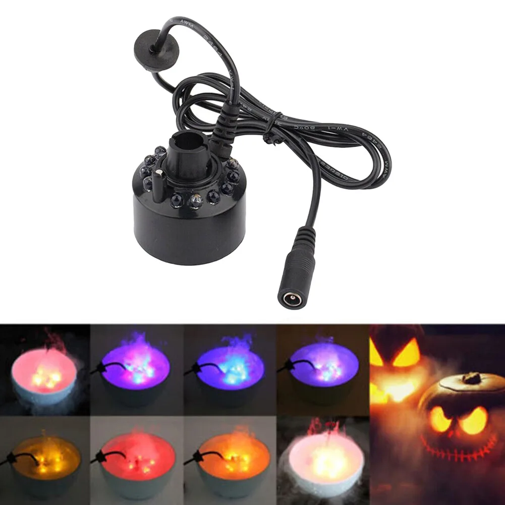 

LED Mist Maker Fogger Sprayer Air Humidifier Water Fountain Pond Decor Machine LED Colorful Lights For Fountain Garden Rockery