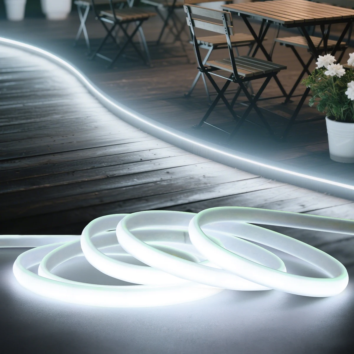 Outdoor Waterproof LED Garden Fairy Lights String COB Neon LED Strip Lighting 110V 22V Christmas ,Party, Wedding Hallways Decor