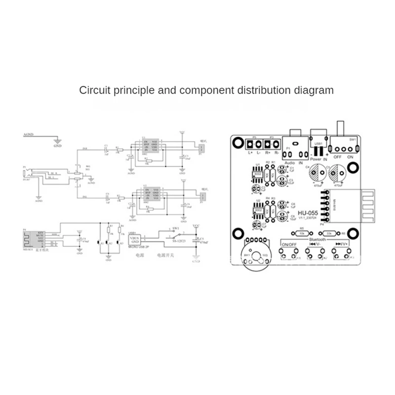 DIY Bluetooth Speaker Kit Mini Stereo Sound Amplifier DIY Electronic Kits For Soldering Practice With Shell