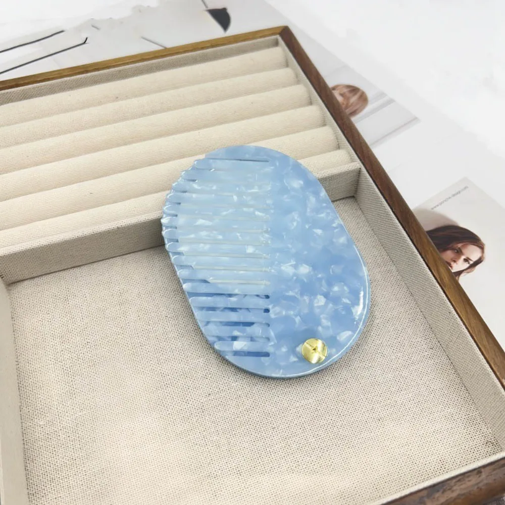 draagbare acetaat make-upspiegel multifunctionele antistatische haarkam Mini opvouwbare huidverzorgingshulpmiddelen Reizen