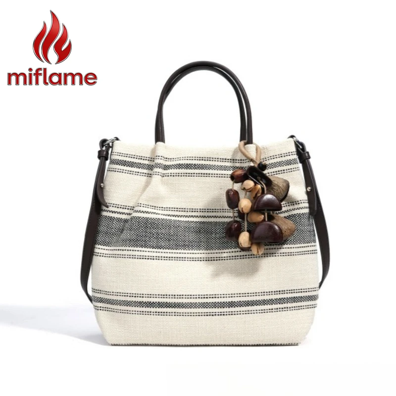 

Women's Convertible Crossbody Bag with Ethnic Striped Canvas Travel Lightweight Bohemian Vintage Daily