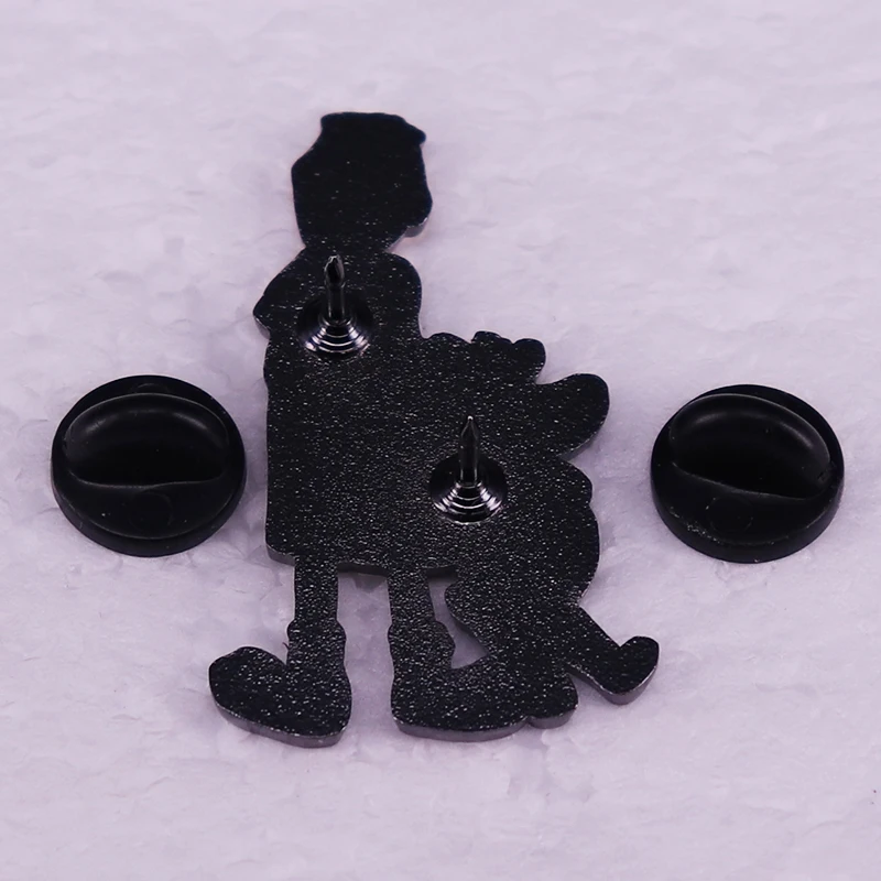 Doug and pet dog Porkchop Enamel Pin 90s Cartoon badge Gifts for Him Her view 2