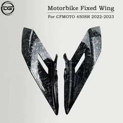 Motorcycle Front Fairing Aerodynamic Winglet ABS Lower Cover Protection Guard Fixed Wind Wing For CFMOTO 450SR 2022-2023