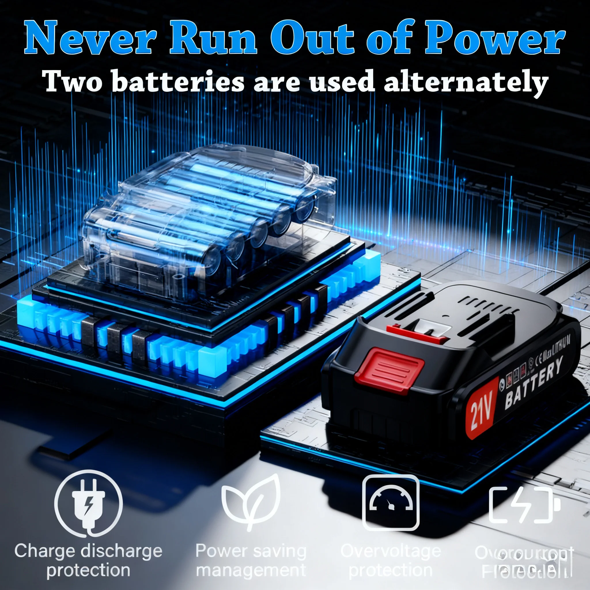 Power Blaster Plus غسالة الضغط اللاسلكية المحمولة الكهربائية ارتفاع ضغط مدفع رذاذ الماء وخرطوم أداة تنظيف غسالة السيارات #3