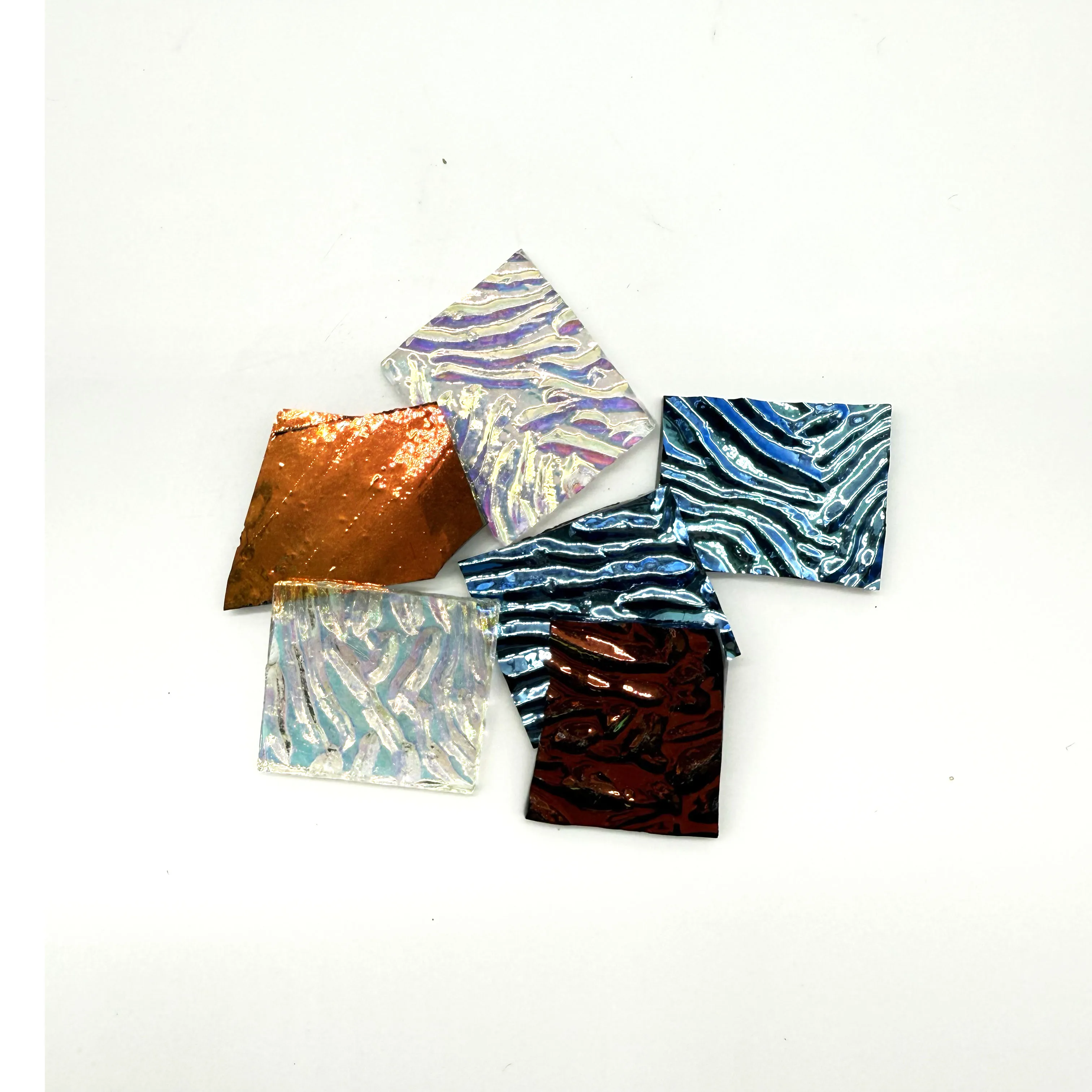 3bags*28g COE90 Dichroic Glass Mix Color and Shapes Fusing in Glass Microwave Kiln