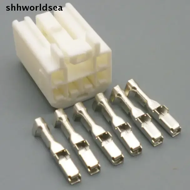 

Shhworldsea Free shipping 10sets 6 pin 6 way auto wire plastic connector MG651044 car electrical plug automotive socket