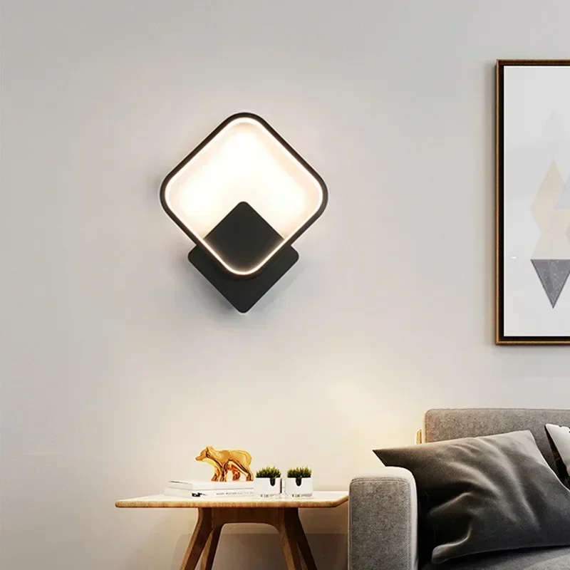 Modern LED Wall Lamp Minimalist Round Square Sconces For Living Rooms Bedroom Corridor Aisle Balcony Home Decoration Wall Lights