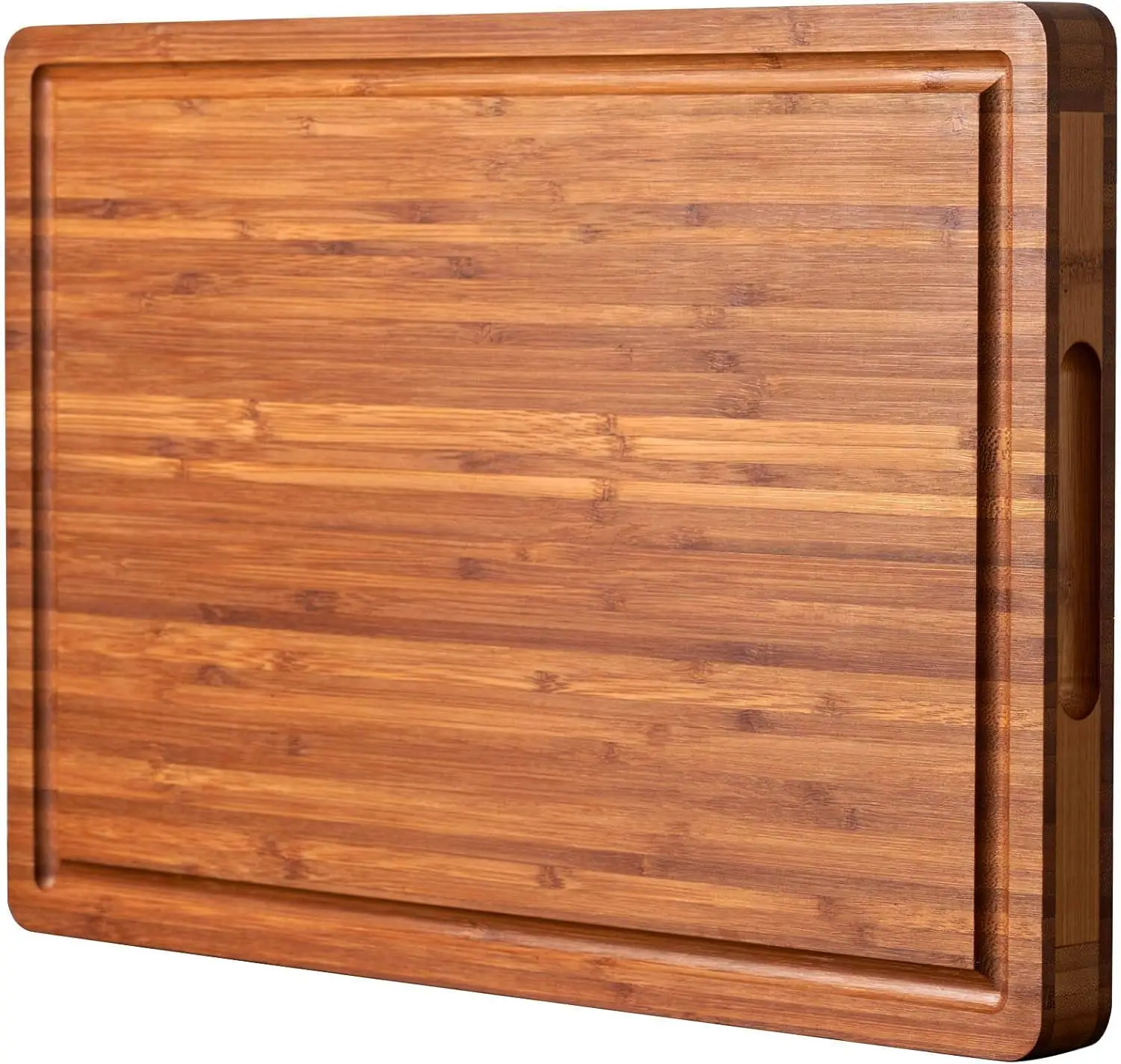 

XL Cutting Board for Kitchen, 20x15" Extra Large, 1" Thick Bamboo Wood Butcher Chopping Block, Cheese Board