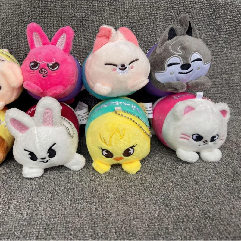 لطيف المطرزة الحيوان المفاتيح قلادة PP القطن شغل قلادة صغيرة الإبداعية هدايا عيد ميلاد 10 سنتيمتر قلادة الكرتون أسطواني