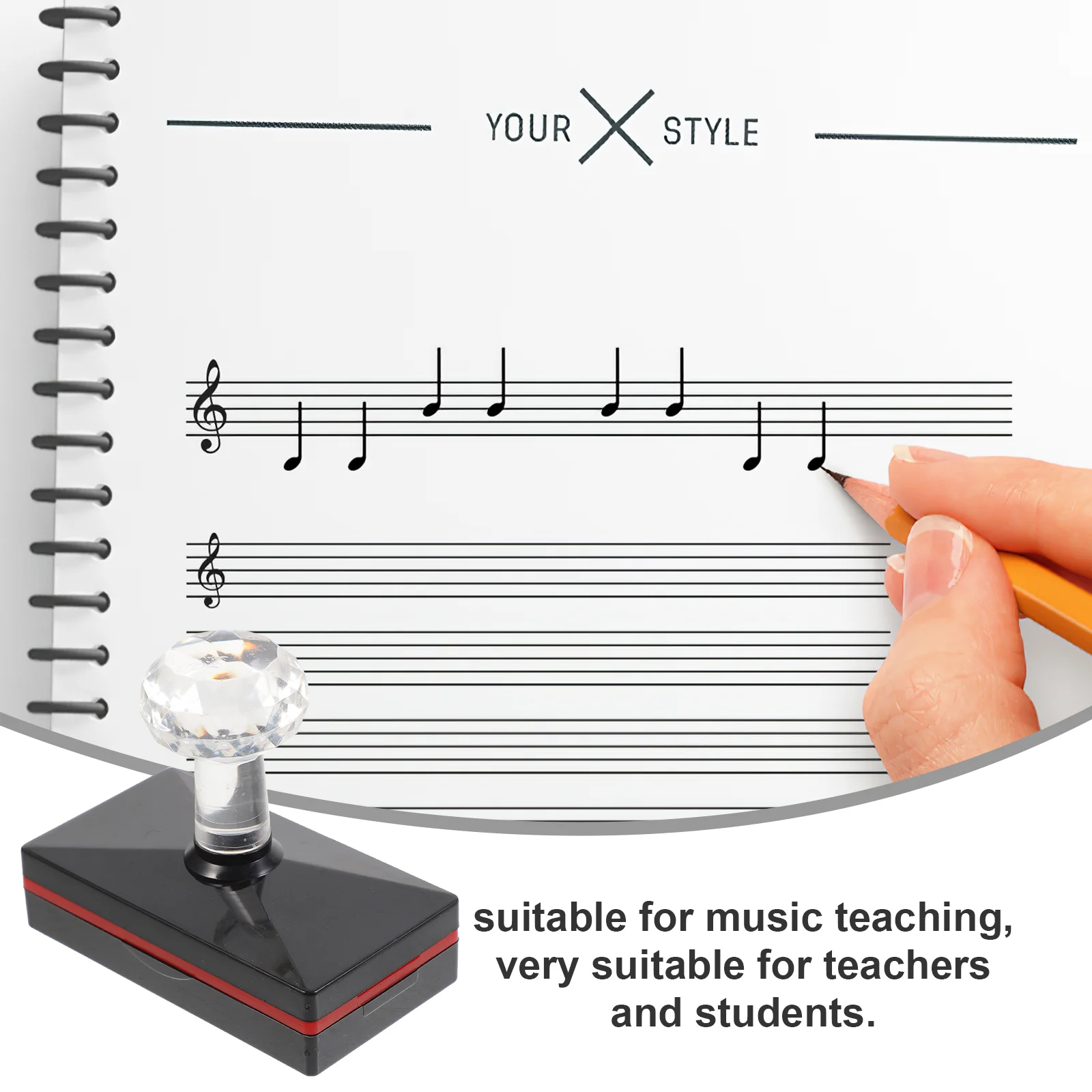 Staff Seal Music Teacher Tool Plastic Stamper 1220X750X530CM Chord Diagrams Useful Impression