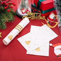 50Pcs  33x33CM  3-layer Gold foil napkin Soft dining room, living room, home activity site