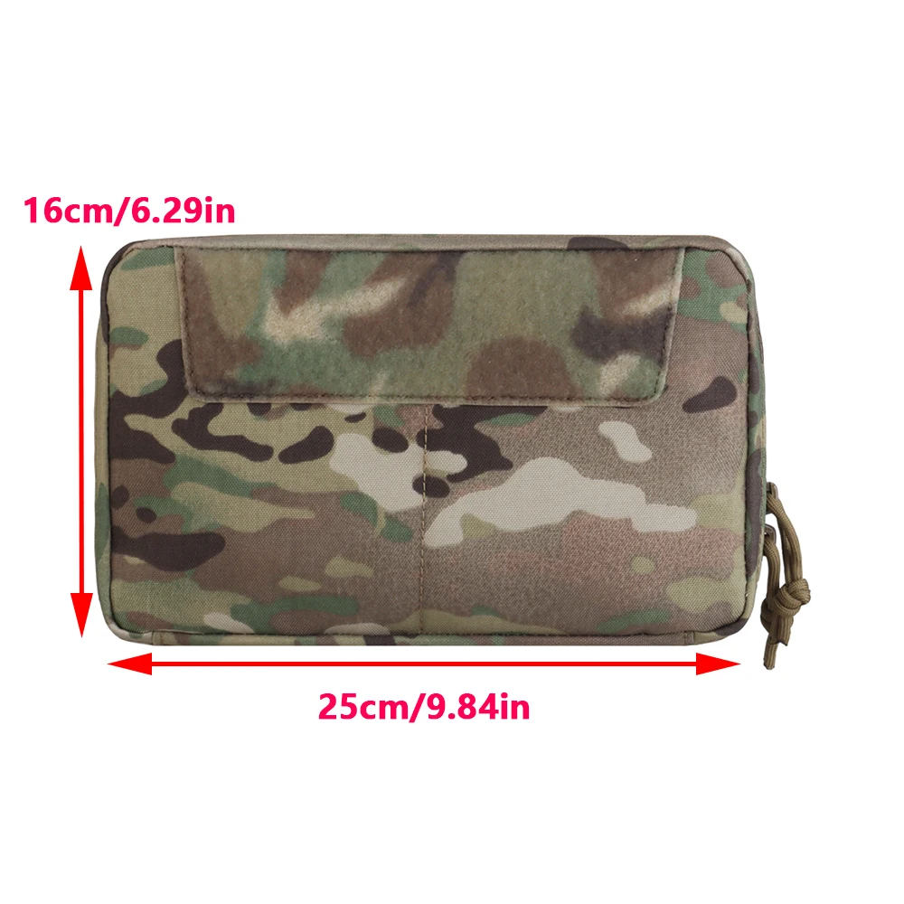 Tactical MOLLE Utility Pouch MOLLE Front Admin GP Pouch Zipper Closure Internal Elastic Retainer Hunting ARC Vest Accessories