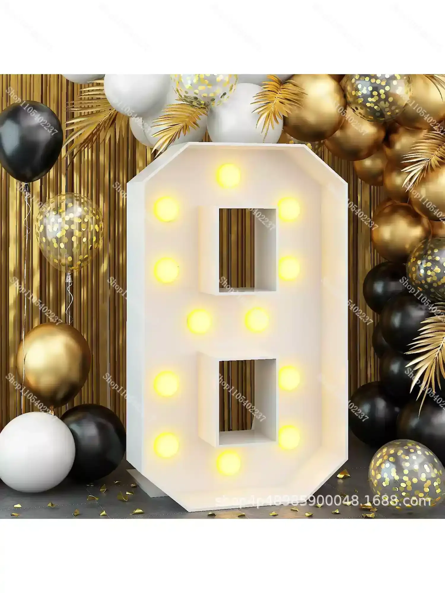 

70cm KT Board Number Light Birthday Party Mall Anniversary Decoration Event Wedding Backdrop Customizable Numbers