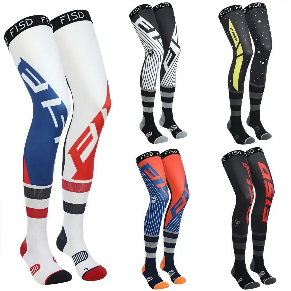 

Elasticity Motorcycle Knee Braces Ice Silk Anti-slip Motocross Knee Socks Cool Patterns Compression Motorcycle Sports Sock