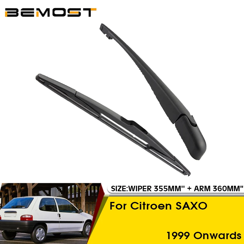 Car Wiper Blade For Citroen SAXO 1999 Onwards Rear Back Windshield Windscreen Rear Wiper 355mm+Arm 360mm Car Accessories