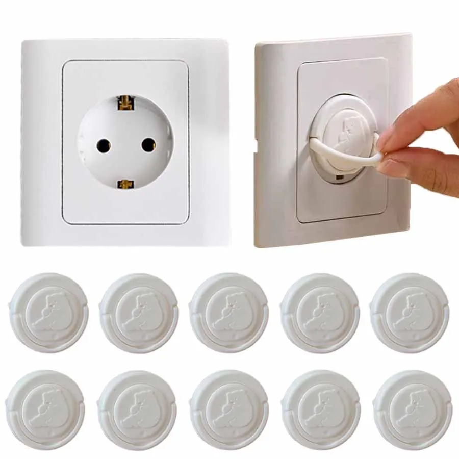 

5/10pcs Electrical Safety Socket Protective Cover European Standard Child Anti-electric Shock Socket Cover Baby Safe Protection