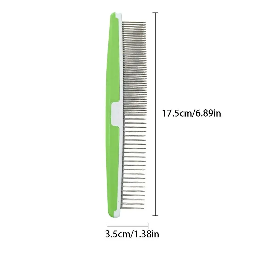 Stainless Steel Pet Open Knot Comb Professional Pet Supplies Single Row Grooming Shedding Tools Dog Cat Pin Comb Pet