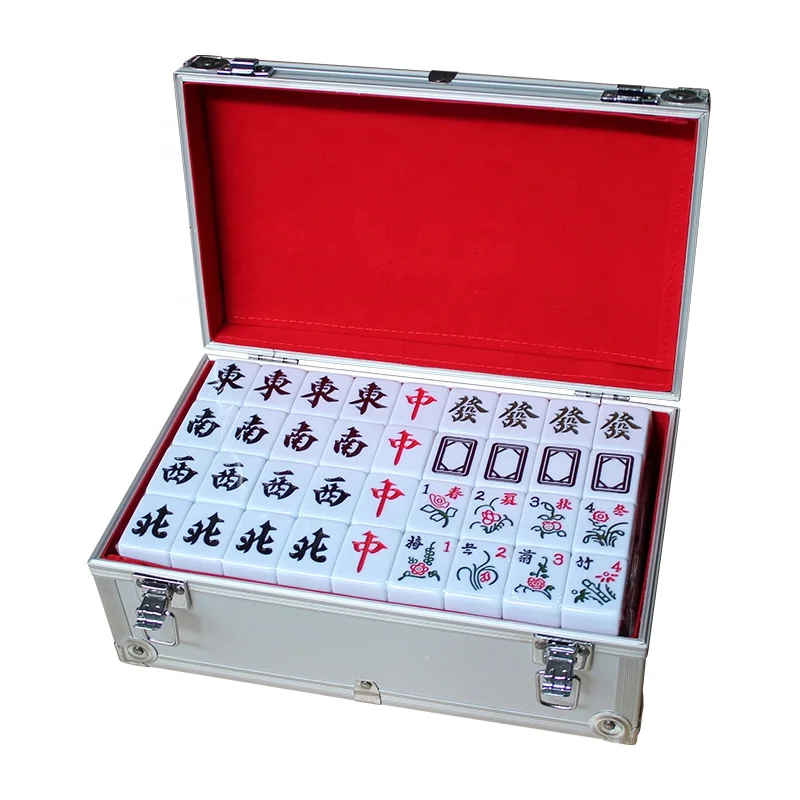 Large custom metal aluminum mahjong set storage case