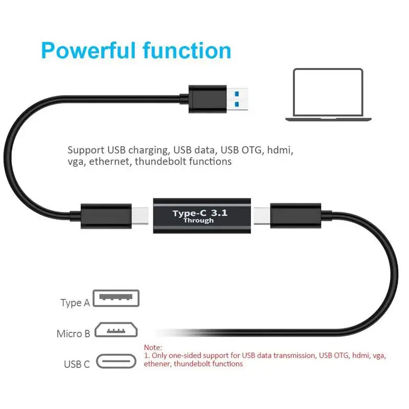 10GBbps Female-to-Female Adapter Fast Charging Adapter Super Speed USB3.0 Type-C Extender Connection Converter Spare