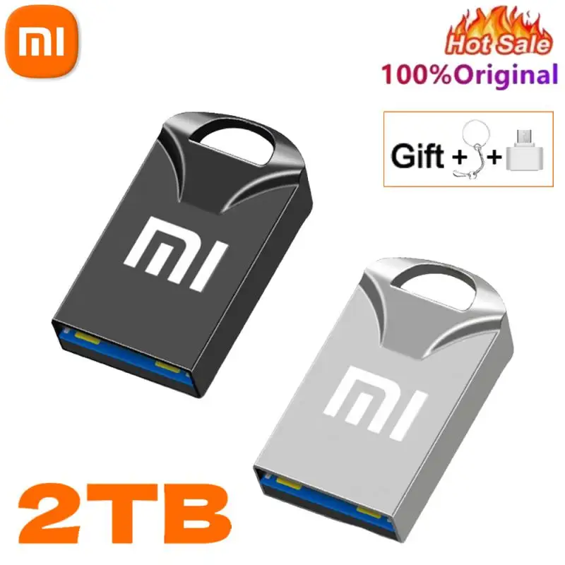 XIAOMI-Pen Drive de Metal Impermeável, USB 3.0, Pen Drive de Alta Velocidade, Memória USB Tipo C para Dispositivos de Armazenamento de Computador, 2TB, 1TB, Novo