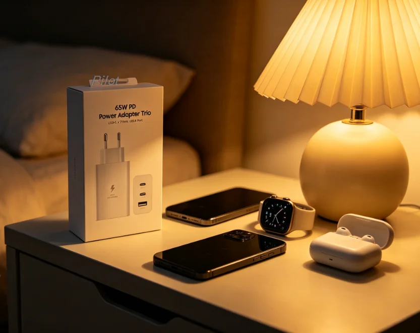 65W GaN USB-A+2 Type C Charger For Laptop PPS Quick Charge For Samsung S26 Xiaomi Realme mobile iPhone 17 16 18 15 Pro Max Phone
