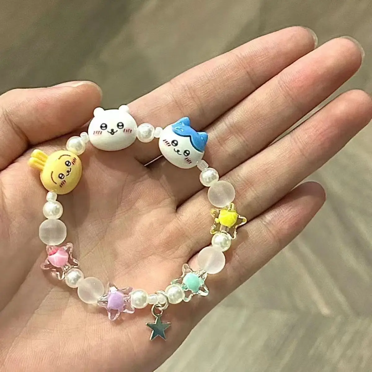 Chiikawas Bracelet Cute Cartoon Figure Resin Bracelets Decoration Girls Women Friendship Fashion Birthday Gift Beads Accessories