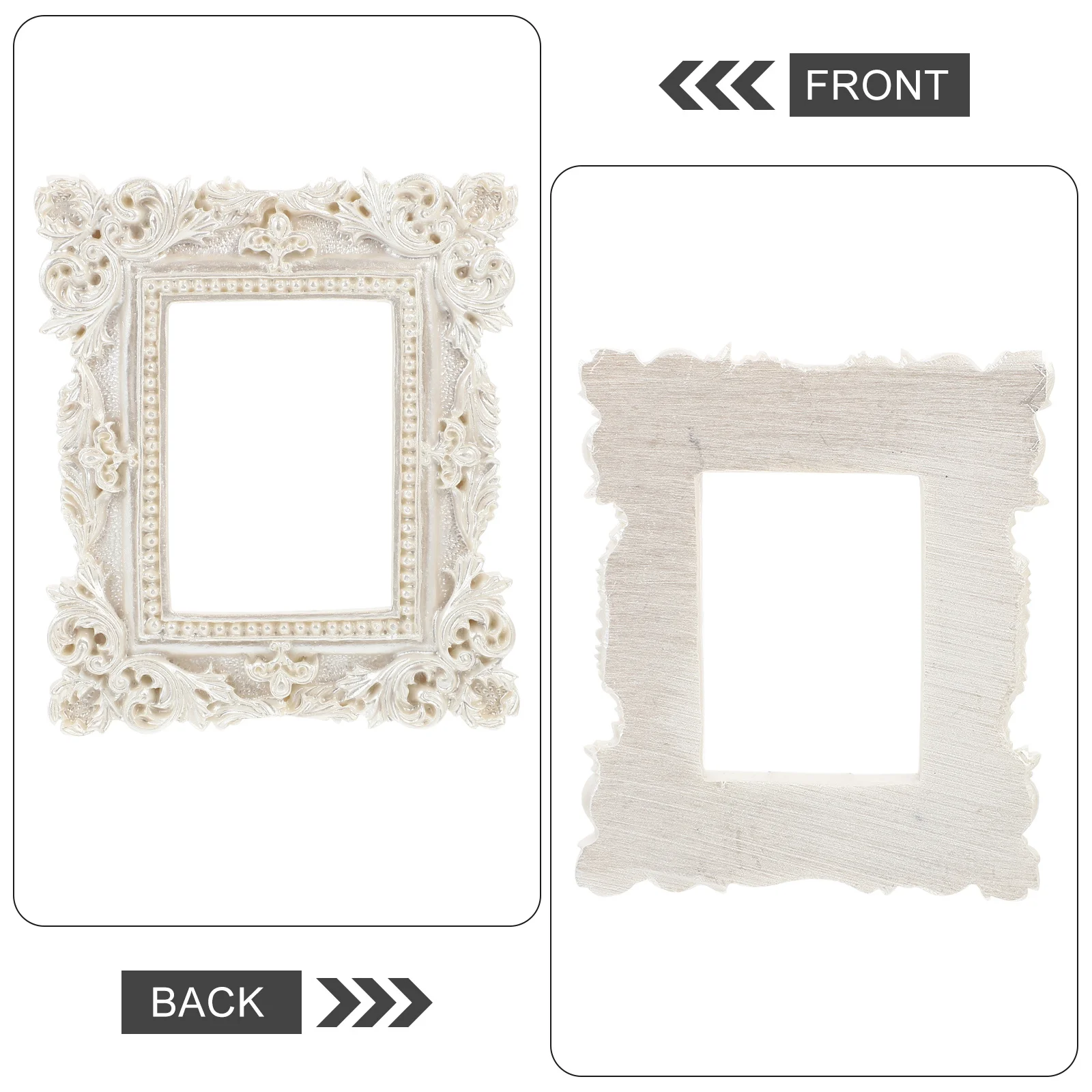 

2Pcs Retro Photo Frame Decorative Creative Picture Prop for Selfie Home Coffee Shop Desktop Use Photo Prop Frame