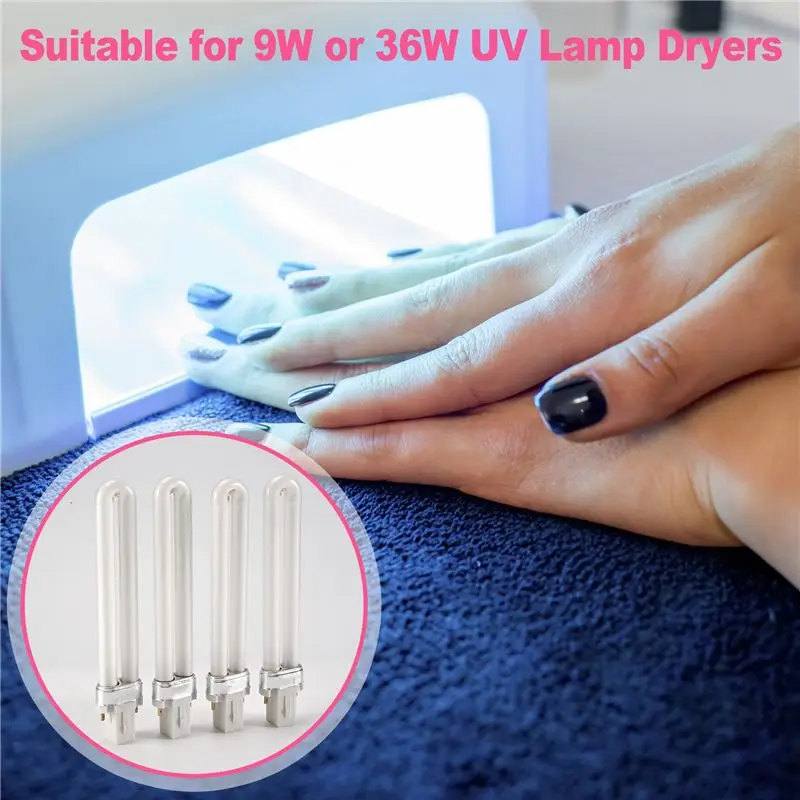 4 X 9W Nail UV Light Bulb Tube Replacement For 36W UV Curing Lamp Dryer-[A04I Tools] view 4