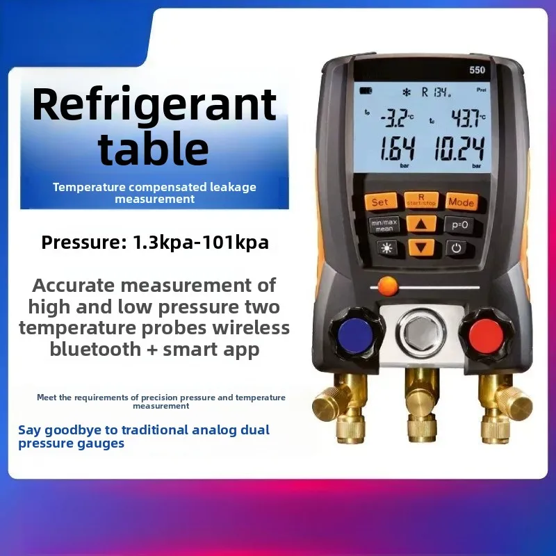 Digital Manifold Gauge Pressure Meter for 549 550S 557 570 HVAC Refrigerant AC Vacuum