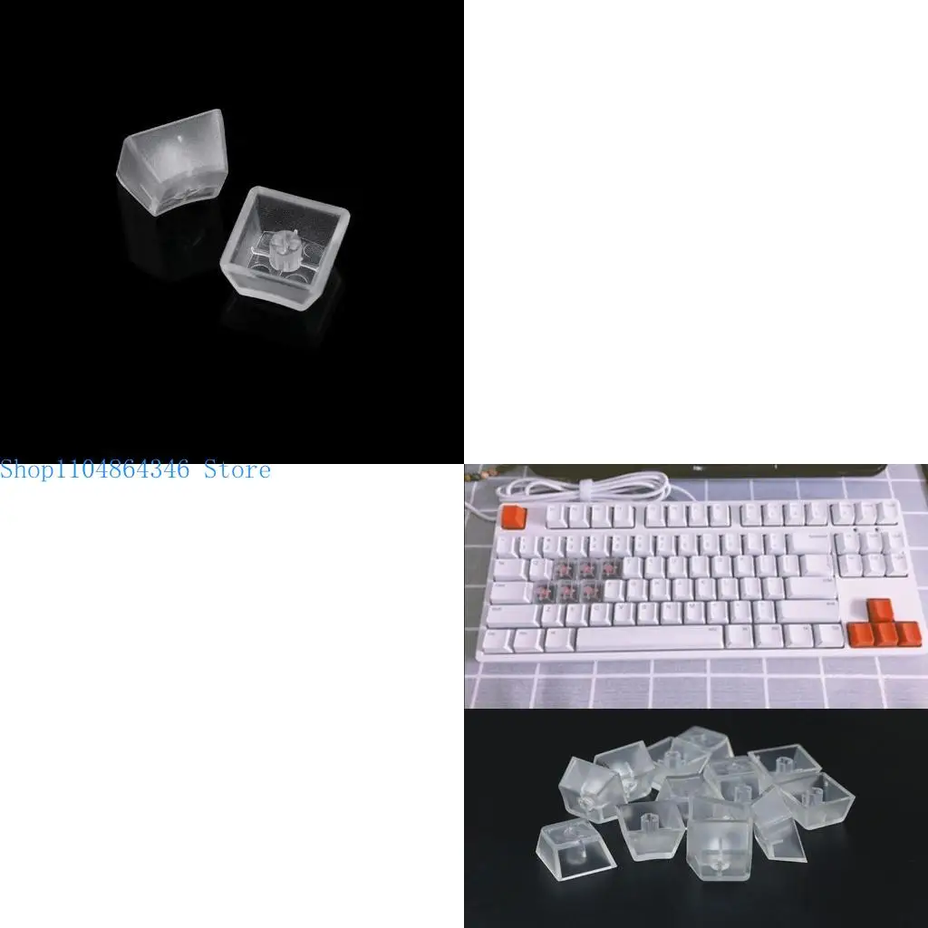 

5ASD 10PCS Прозрачная клавиша ABS SET SET SET NO Печатные крышки клавиш, совместимые для игровой механической клавиатуры (10