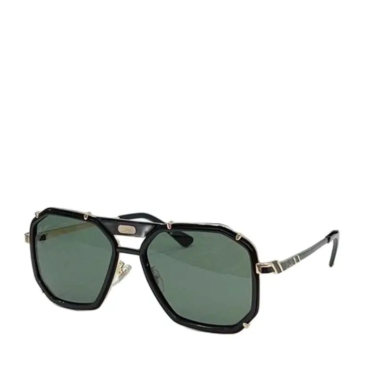 

Vintage metal frame, dark green sunglasses, square, suitable for both men and women, fashionable glasses, luxury brand, sunshade