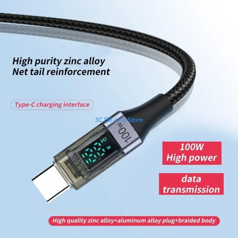 G8TA 100W USB C إلى USB C كبل الكابلات DIGAND DISTRATION كابل بيانات الكمبيوتر المحمول اللوحي