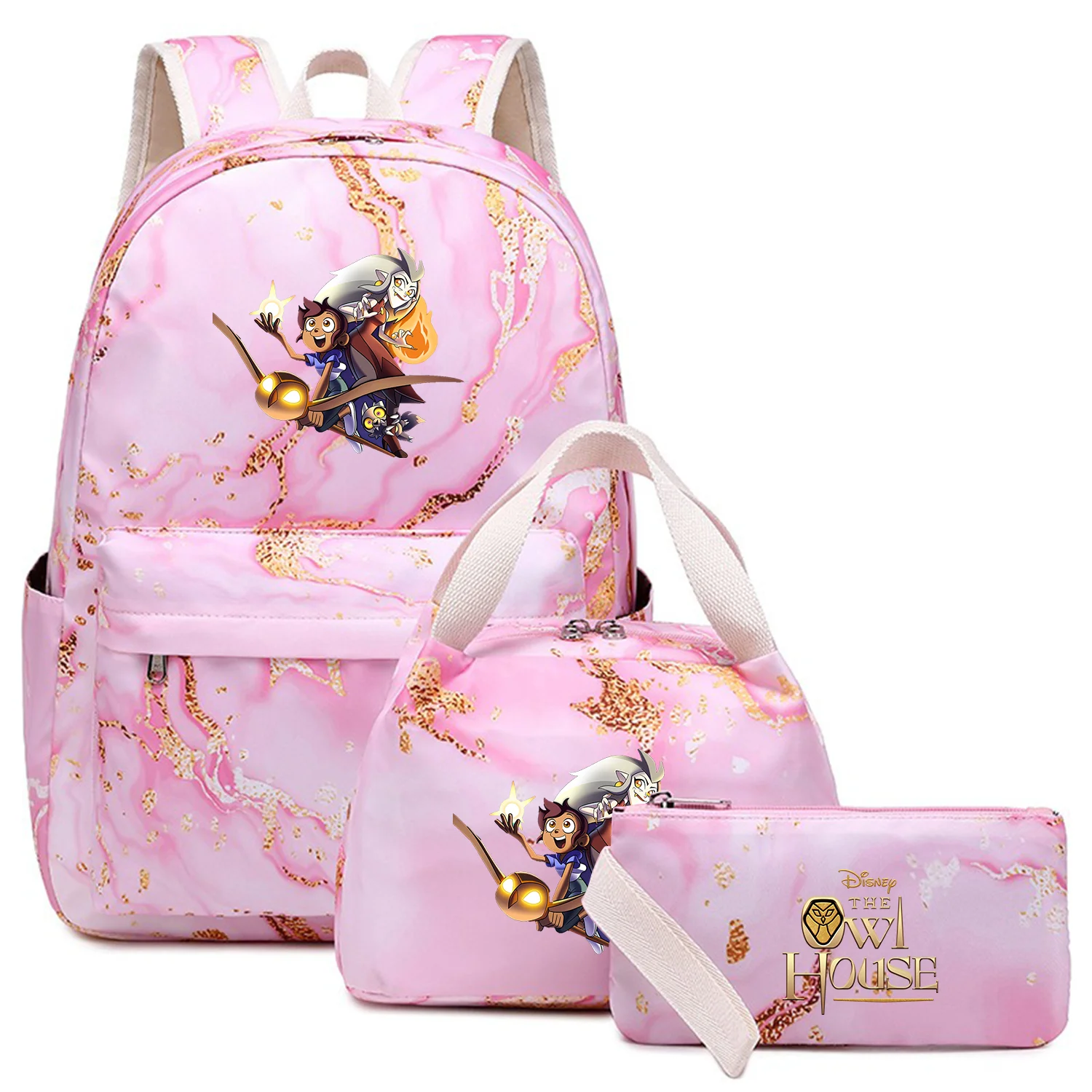 

3Pcs/Set The Owl House Kids Backpack Large Capacity Student Waterproof Schoolbag Boys Girls Pen Lunch Bags Travel Mochila