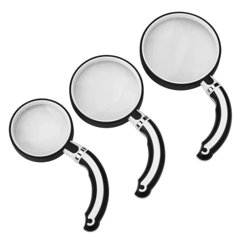 1PCS 2-3.5X Portable Foldable Handheld Magnifying Glass HD Lens Diameter 70/86/98mm Magnifier Helping Hands Loupe