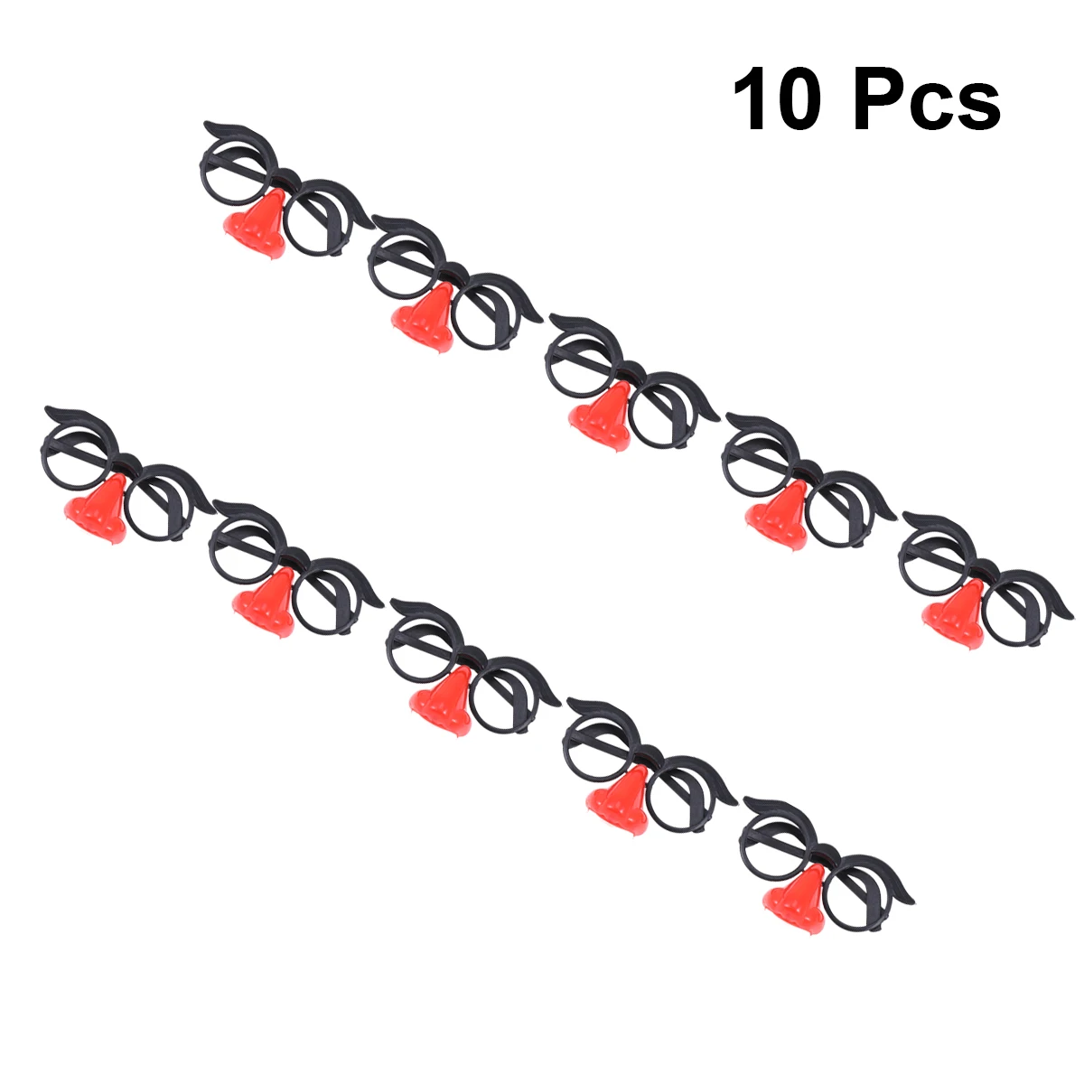 

10Pcs Funny Blowing Dragon Whistles Cartoon Big Nose Glasses Brithday Party Cheer Blowout Whistles (Size L Rondom Color)