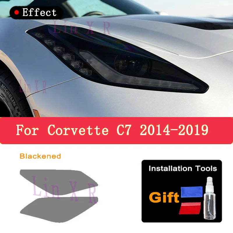 

Для Chevrolet Corvette C8 C7 2014-2019 автомобильная внешняя фара против царапин передняя лампа прозрачная защитная пленка из ТПУ наклейка