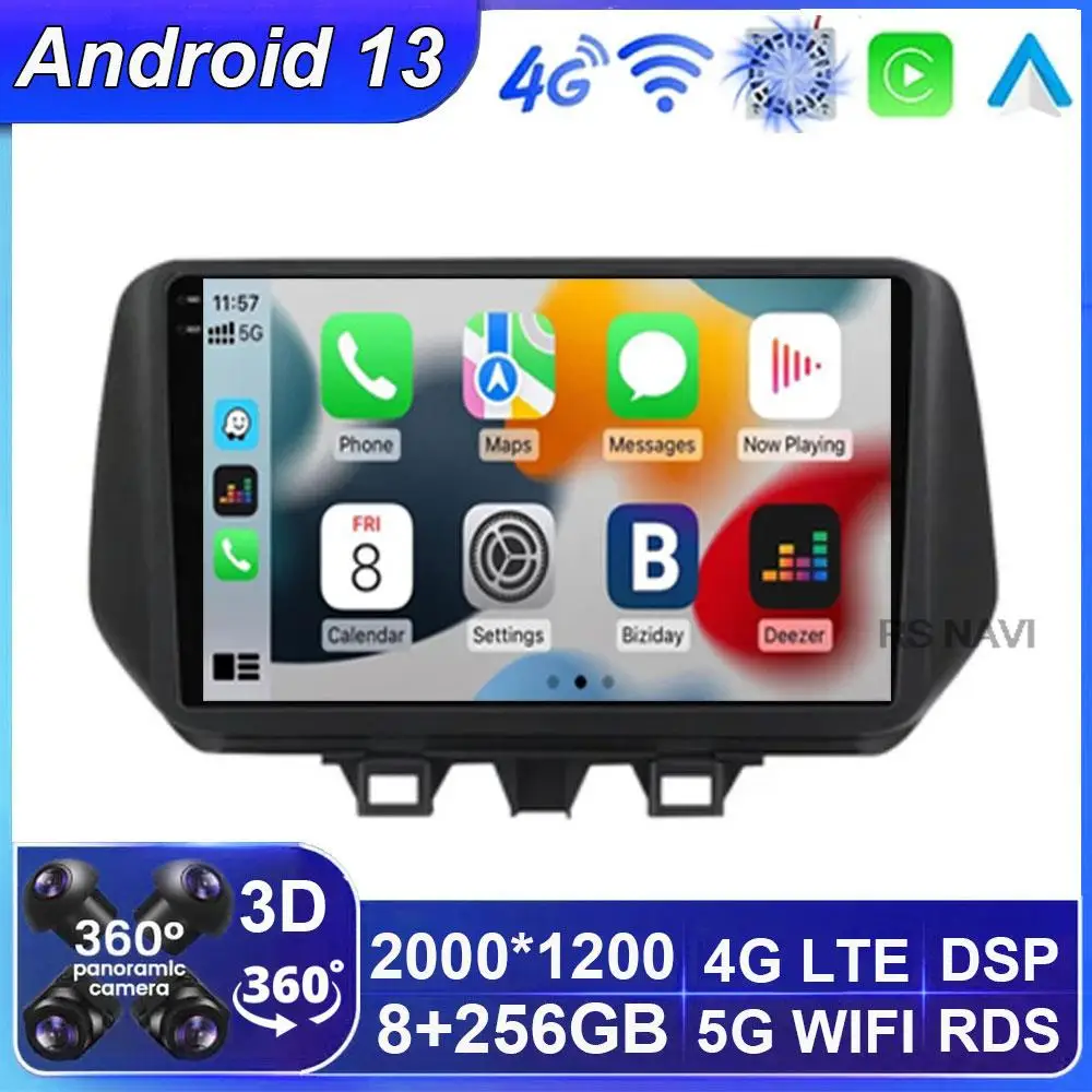 

Автомобильный мультимедийный плеер на Android 13 для Hyundai Tucson IX35 2018 2019 2020 Carplay, WIFI + 4G BT