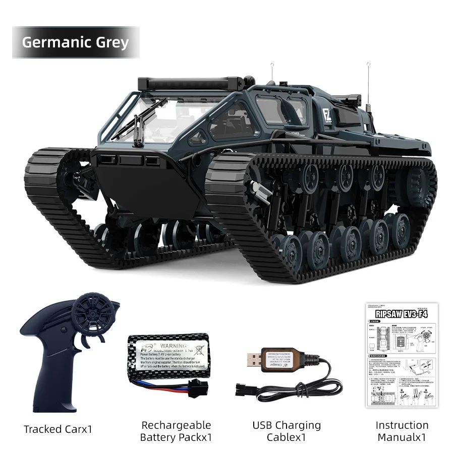 JJRC C8812 RC Tracked Car with LED Lights, 2.4G Remote Control Tank Model for Off-Road Drift and Climbing, Gift for Boys