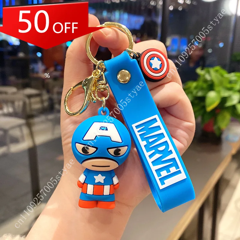 Marvel Series Cute 3D Anime Character PVC Keychain — Backpack Charm, Figurine, and Gift Accessory