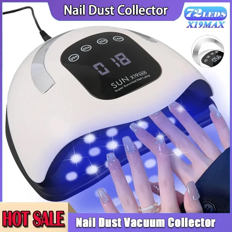 

72LED UV Nail Art Professional Lamp High Power Nail Dryer with Sensor Fast Curing Gel Nail Polish Drying Lamp Nail Salon Tools