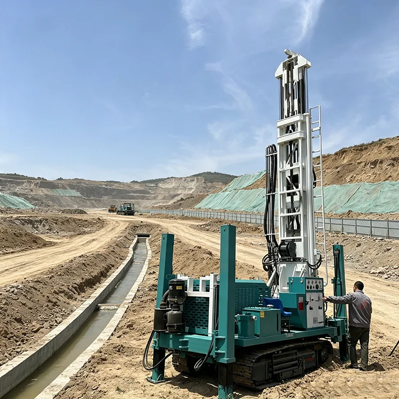 Crawler DTH Water Well Drilling Rig Pneumatic Borehole Drill Equipment for Domestic Water Well