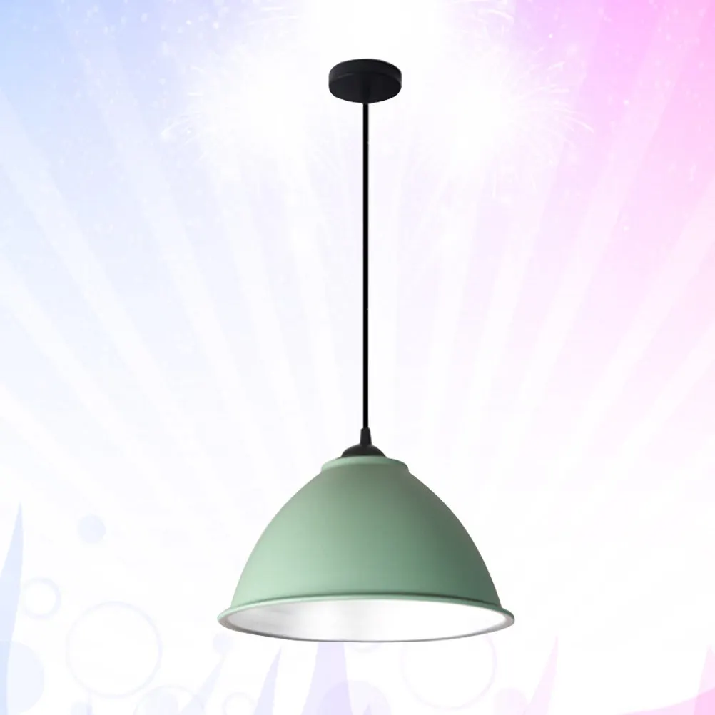 1Pcs Industrial Style Ceiling Lamp Lampshade Macarons Color Creative Single Head Green Diameter 30Cm for Home Restaurant Office