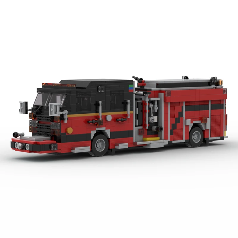 Set de Construcción de Bloques de Montaje Creativo DIY, Modelo de Camión de Bomberos Spartan Metro Star Engine, 1212 Piezas, Tecnología MOC, Regalo de Cumpleaños