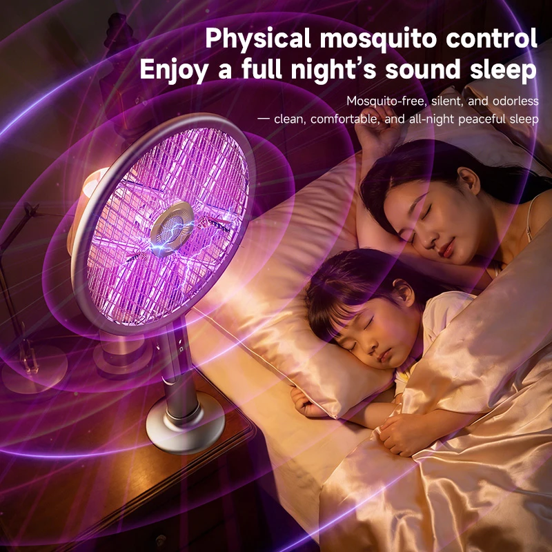 2026 New Upgrade 2 In 1 Electric Swatter Rechargeable Mosquito Killer Lamp Rotatable Foldable Telescopic USB Bug Zapper I image 4